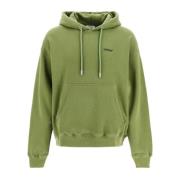 Windy Arrow Hoodie met Textuurprint Off White , Green , Heren