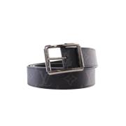 Pre-owned Coated canvas belts Louis Vuitton Vintage , Black , Dames