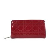 Pre-owned Leather wallets Dior Vintage , Red , Dames