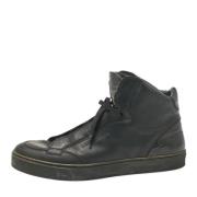 Pre-owned Leather sneakers Louis Vuitton Vintage , Black , Heren