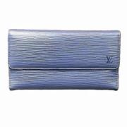 Pre-owned Leather wallets Louis Vuitton Vintage , Blue , Unisex