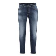 Reggae Tapered Fit Jeans met Achterlogo Label PT Torino , Blue , Heren