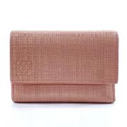 Pre-owned Leather wallets Loewe Pre-owned , Pink , Dames