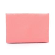 Pre-owned Leather wallets Hermès Vintage , Pink , Dames