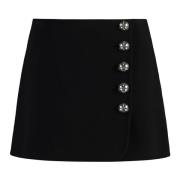 Wikkel Mini Rok met Versierde Knopen Emilio Pucci , Black , Dames