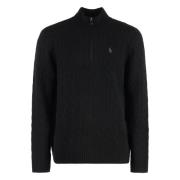 Wol en kasjmier trui Ralph Lauren , Black , Heren