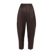 Iconische cropbroek van biologische wol Stella McCartney , Brown , Dam...