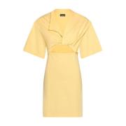 Gele Jurk met Uitsnijdingen Jacquemus , Yellow , Dames