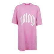 Oversized T-shirt in lichtroze/wit Balenciaga , Pink , Dames