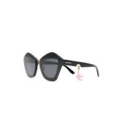 Zwarte zonnebril met originele accessoires Miu Miu , Black , Dames