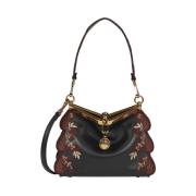 Zwarte Bloemgeborduurde Vela Tas Etro , Black , Dames