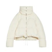 Zwarte donsjas met oversized pasvorm Sportmax , Beige , Dames