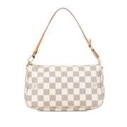 Pre-owned Canvas clutches Louis Vuitton Vintage , White , Dames