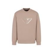 Adelaar Logo Sweatshirt Incenso Aw24 Emporio Armani , Pink , Heren