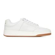 Geperforeerde Leren Sneakers Saint Laurent , White , Heren