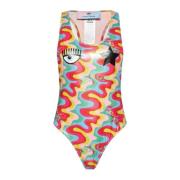 Multicolor Sea Kleding Logo Badpak Chiara Ferragni Collection , Multic...