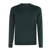 V-hals Trui Roberto Collina , Green , Heren