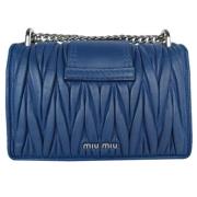 Pre-owned Leather shoulder-bags Miu Miu Pre-owned , Blue , Dames