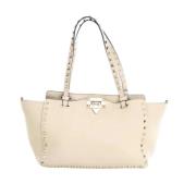 Pre-owned Leather handbags Valentino Vintage , White , Dames