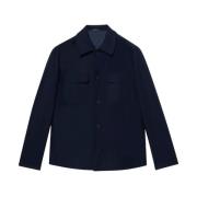 Regular Fit Wollen Blend Overhemdjasje Brooks Brothers , Blue , Heren