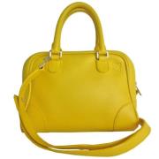 Pre-owned Leather handbags Loewe Pre-owned , Yellow , Dames