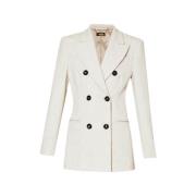 Dubbelborst Greige Flanel Blazer Liu Jo , Beige , Dames