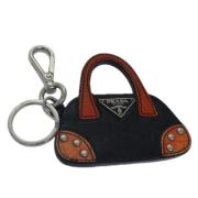 Pre-owned Leather key-holders Prada Vintage , Black , Dames