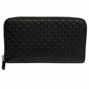 Pre-owned Leather wallets Gucci Vintage , Black , Unisex