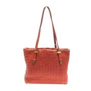 Pre-owned Leather handbags Bottega Veneta Vintage , Orange , Dames