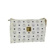 Pre-owned Leather clutches MCM Pre-owned , White , Dames