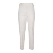 Slim Wol Polyamide Lurex Broek Eleventy , Gray , Dames