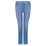 Casual Blauwe Denim Broek Ermanno Scervino , Blue , Dames