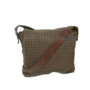 Pre-owned Leather shoulder-bags Bottega Veneta Vintage , Brown , Dames