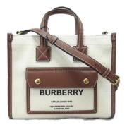 Pre-owned Leather shoulder-bags Burberry Vintage , Beige , Dames