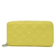 Pre-owned Leather wallets Louis Vuitton Vintage , Yellow , Unisex