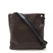 Pre-owned Leather shoulder-bags Bottega Veneta Vintage , Brown , Dames