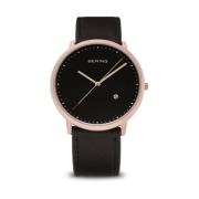 Unisex Horloge Classic 39 mm Band Kalfsleer 11139-462 Bering , Black ,...