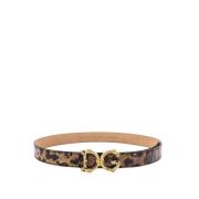 Bruin Leren Animalier Riem Dolce & Gabbana , Brown , Dames