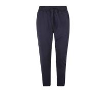 Navy Blue Jersey Broek Elastische Taille C.p. Company , Blue , Heren