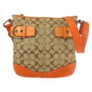 Pre-owned Canvas shoulder-bags Coach Pre-owned , Orange , Dames