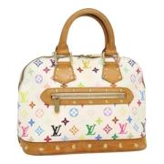 Pre-owned Canvas handbags Louis Vuitton Vintage , White , Dames