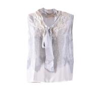 Chique Mouwloze Grijze Blouse Ermanno Scervino , Gray , Dames