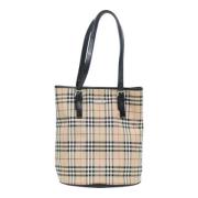 Pre-owned Fabric totes Burberry Vintage , Beige , Dames