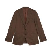 Bruine blazer van maagdelijke wol en linnen Brooks Brothers , Brown , ...