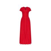 Jurk Maxi V-hals Rotate Birger Christensen , Red , Dames