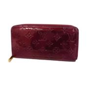 Pre-owned Leather wallets Louis Vuitton Vintage , Red , Dames