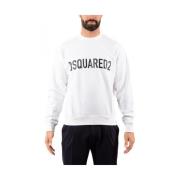 Heren Sweatshirt Stijlvol Casual Mode Dsquared2 , White , Heren