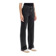 Zwart Gewassen Stretch Denim Rechte Pasvorm A.p.c. , Black , Dames