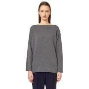 Grijze Kasjmier Boothals Trui Alpha Studio , Gray , Dames