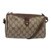 Pre-owned Leather shoulder-bags Gucci Vintage , Beige , Dames